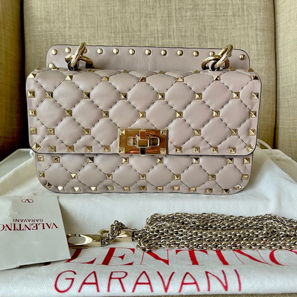 Valentino Garavani Rockstud Spike Small Top Handle Bag